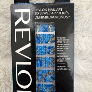 Revlon Denim & Diamonds Chain Blue and Gold Nail Art Appliqués